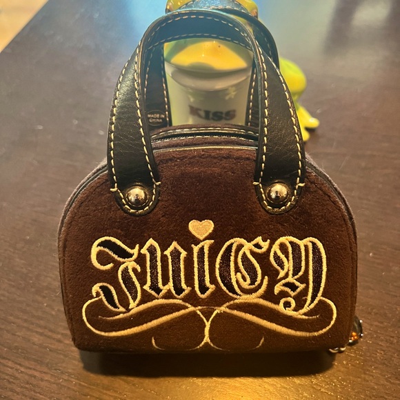 Juicy Couture Other - RARE Vintage Y2K Juicy Couture jewelry travel case lil handbag black velour